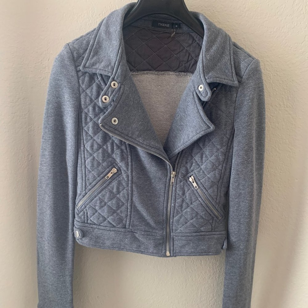 Grey Moto Jacket